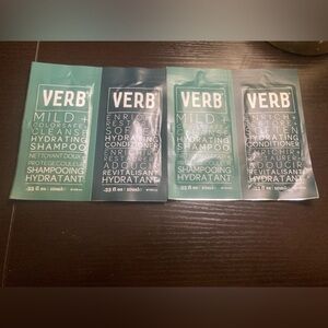 4/$25 Verb Mild colorsafe cleanse hydrating shamp & Enrich restore soften